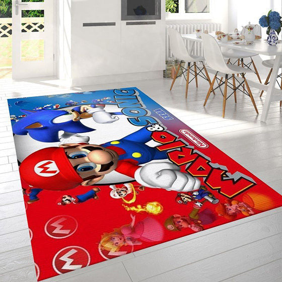 Mario Sonic At The Olympic Games teppich - Mario Sonic bei den Olympischen Spielen outdoor teppich, teppiche wohnzimmer , Küchenteppich, modern