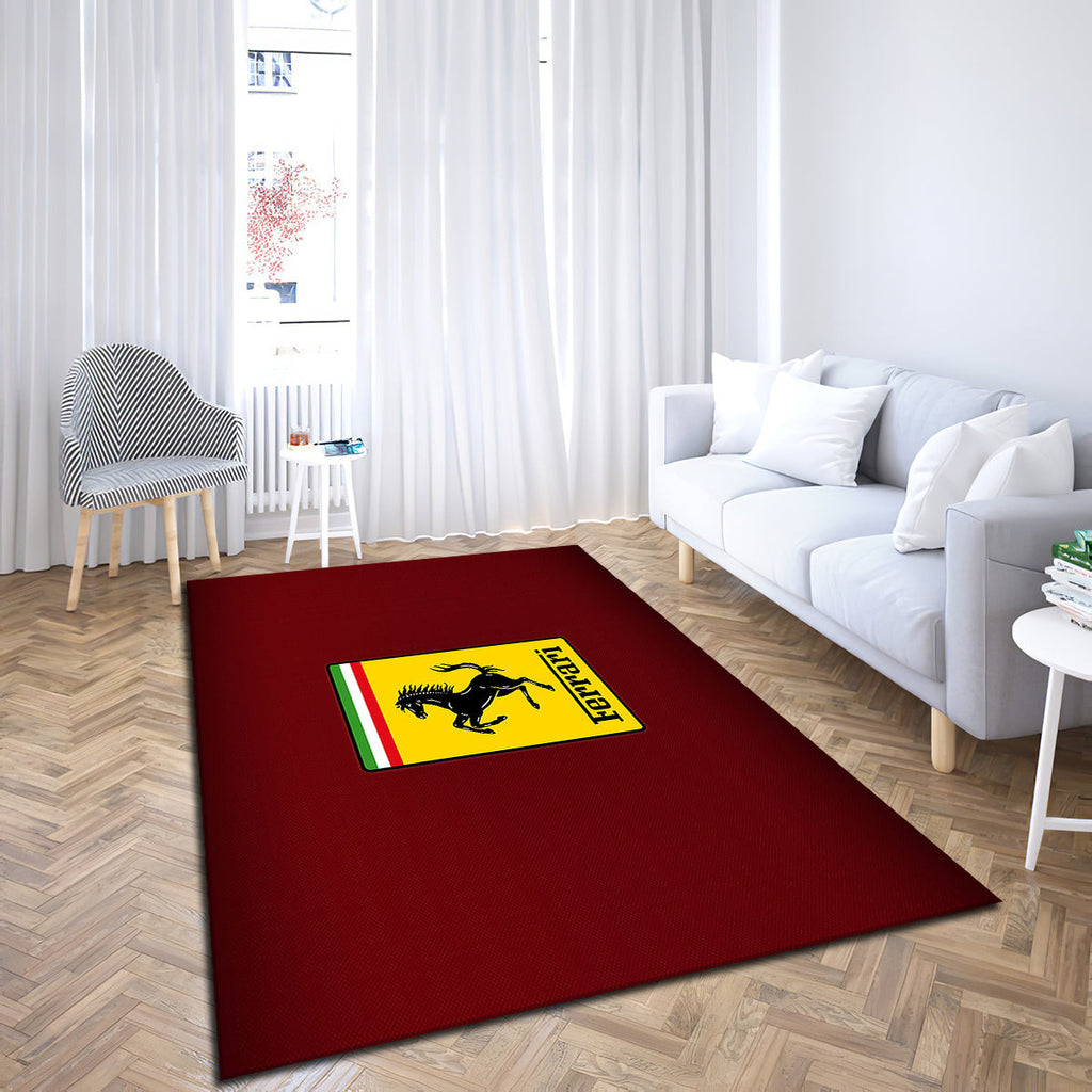 Ferrari Logo teppich, teppiche - outdoor teppich, teppich wohnzimmer , Küchenteppich, kinderzimmer, modern