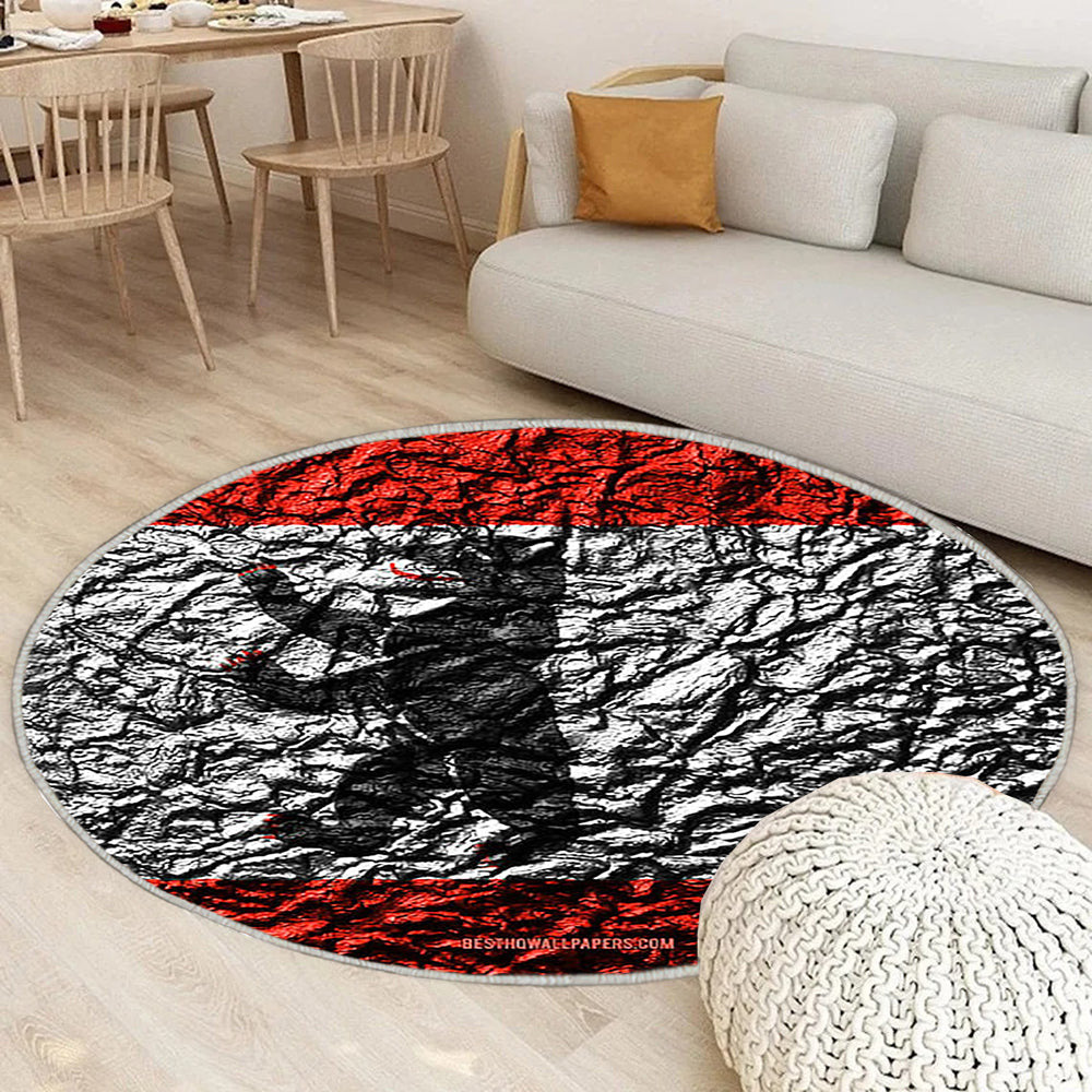 Flagge Von Berlin Steineffekt Teppich Rund, Teppiche - Wellen Effekt Outdoor Teppich Rund, Berliner Flagge Teppich Wohnzimmer, Carpet, Rug