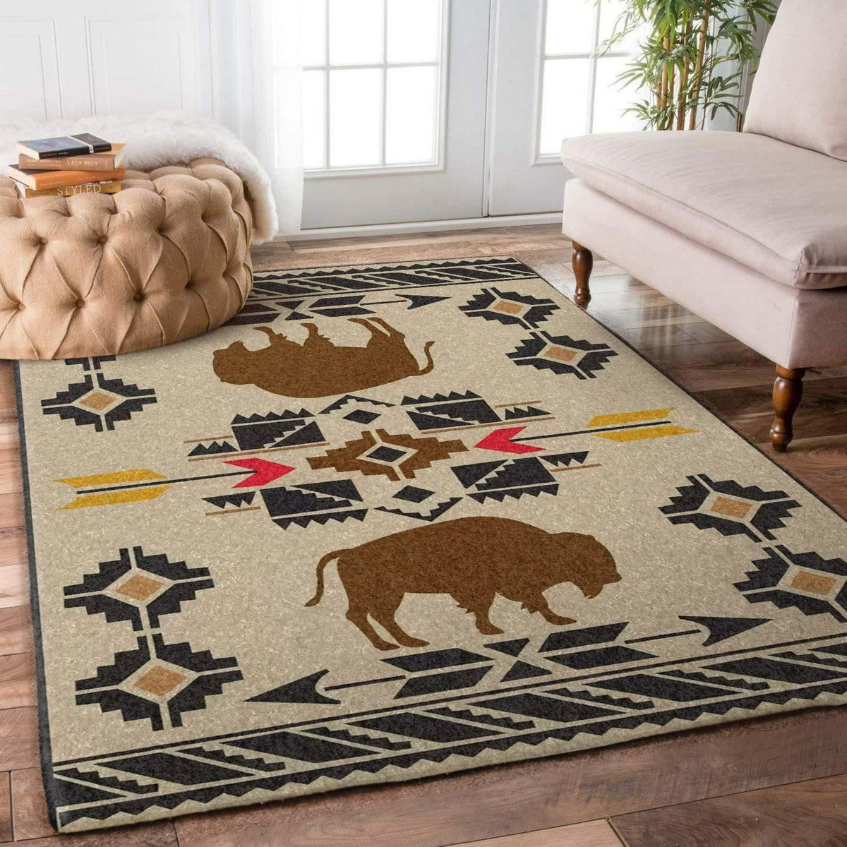 Bison teppich, teppiche - outdoor teppich, teppich wohnzimmer , Küchenteppich, kinderzimmer, modern
