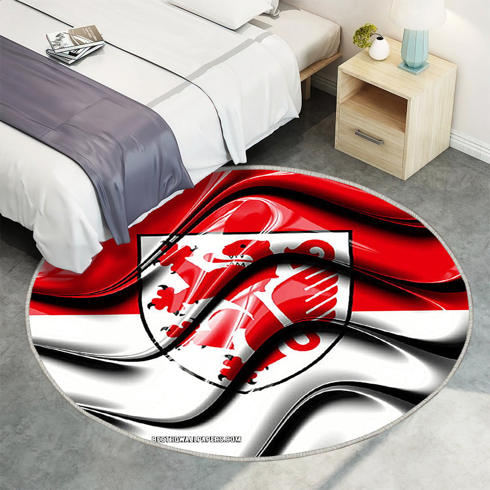 Braunschweig Flaggenstädte Deutschlands Teppich Rund, Teppiche - Europa Outdoor Teppich Rund, Flagge Von Braunschweig Teppich Wohnzimmer, Carpet, Rug