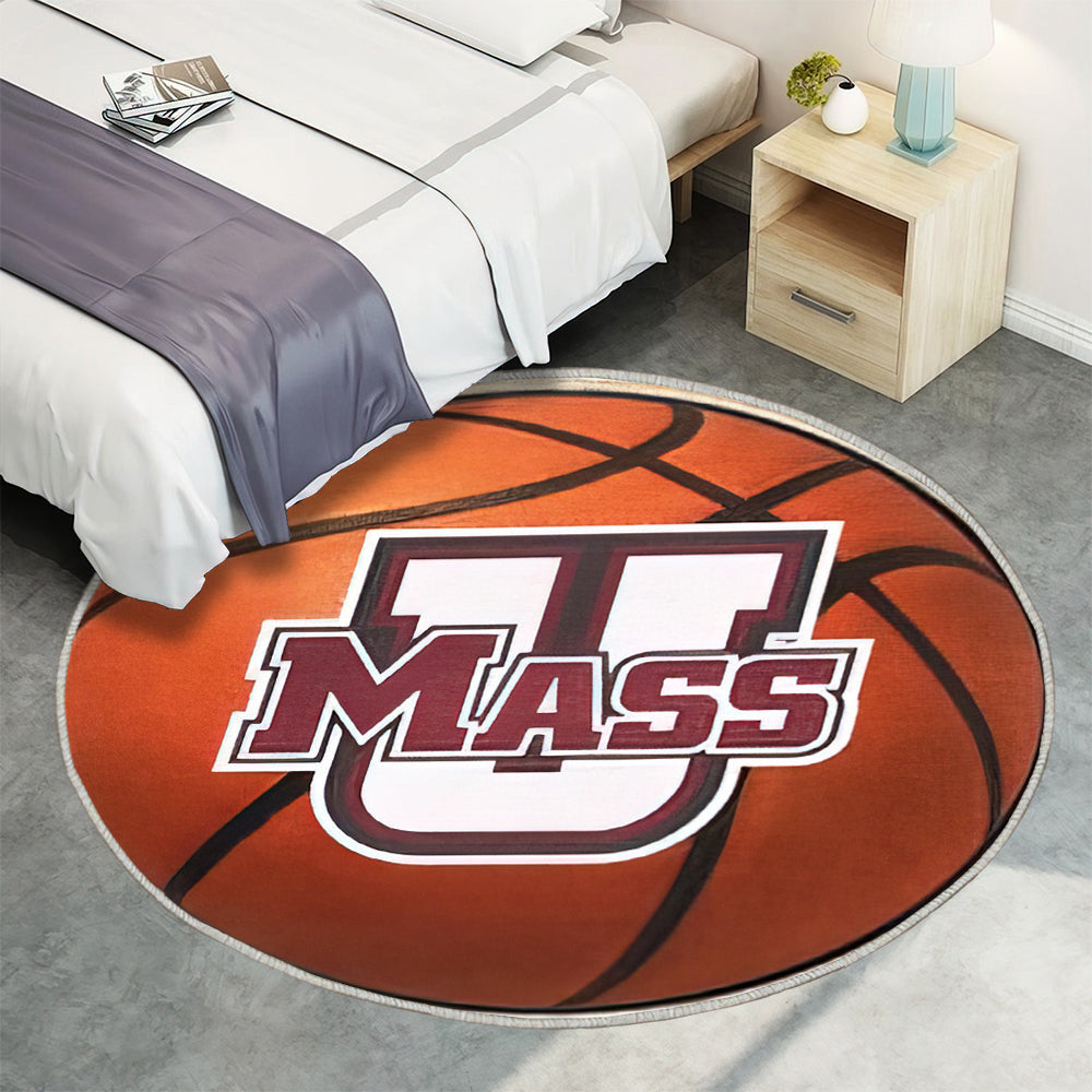 Umass Minutemen Basketball Teppich Rund, Teppiche - Outdoor Teppich Rund, Teppich Wohnzimmer, Carpet, Rug
