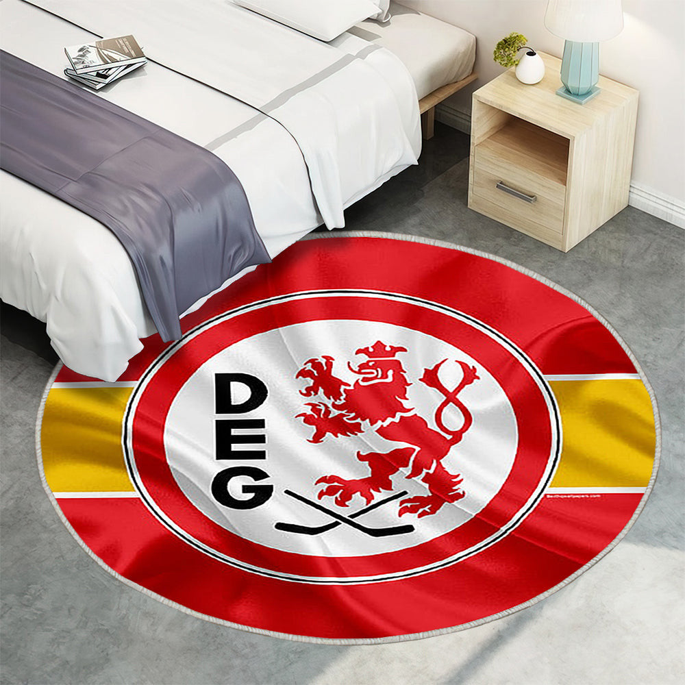 Düsseldorf Eg Deutscher Eishockeyverein Teppich Rund, Teppiche - Emblem Outdoor Teppich Rund, Düsseldorf Teppich Wohnzimmer, Carpet, Rug