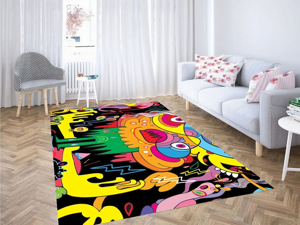 Skateboard Kunst Graffiti E Teppich, Teppiche - Outdoor Teppich, Teppich Wohnzimmer, Küchenteppich, Kinderzimmer, Modern