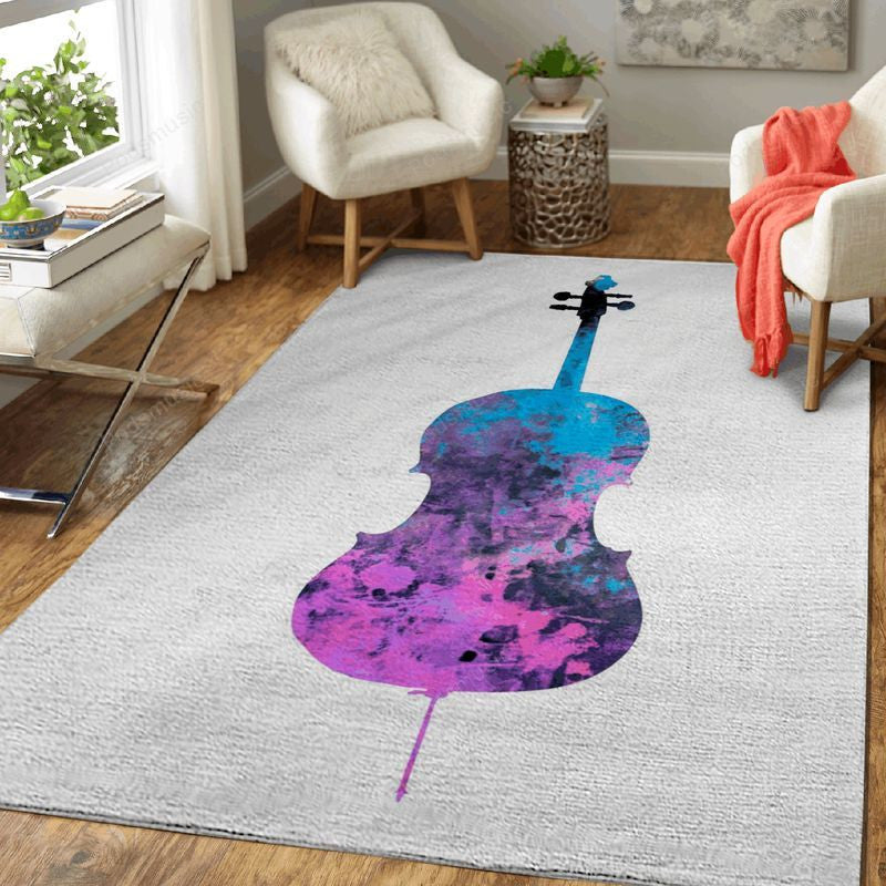 Violoncello Art Music Art Ii Teppich, Teppiche - Outdoor Teppich, Teppich Wohnzimmer, Küchenteppich, Kinderzimmer, Modern