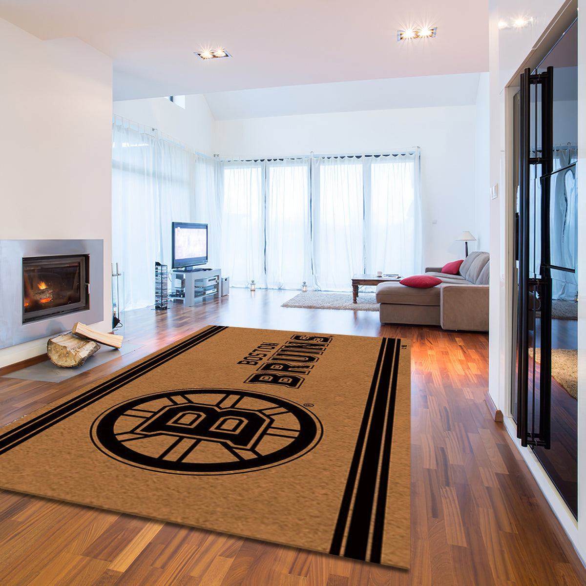 Boston Bruins Logo Turf teppich, teppiche - Bruins Logo outdoor teppich, teppich wohnzimmer , Küchenteppich, kinderzimmer, modern
