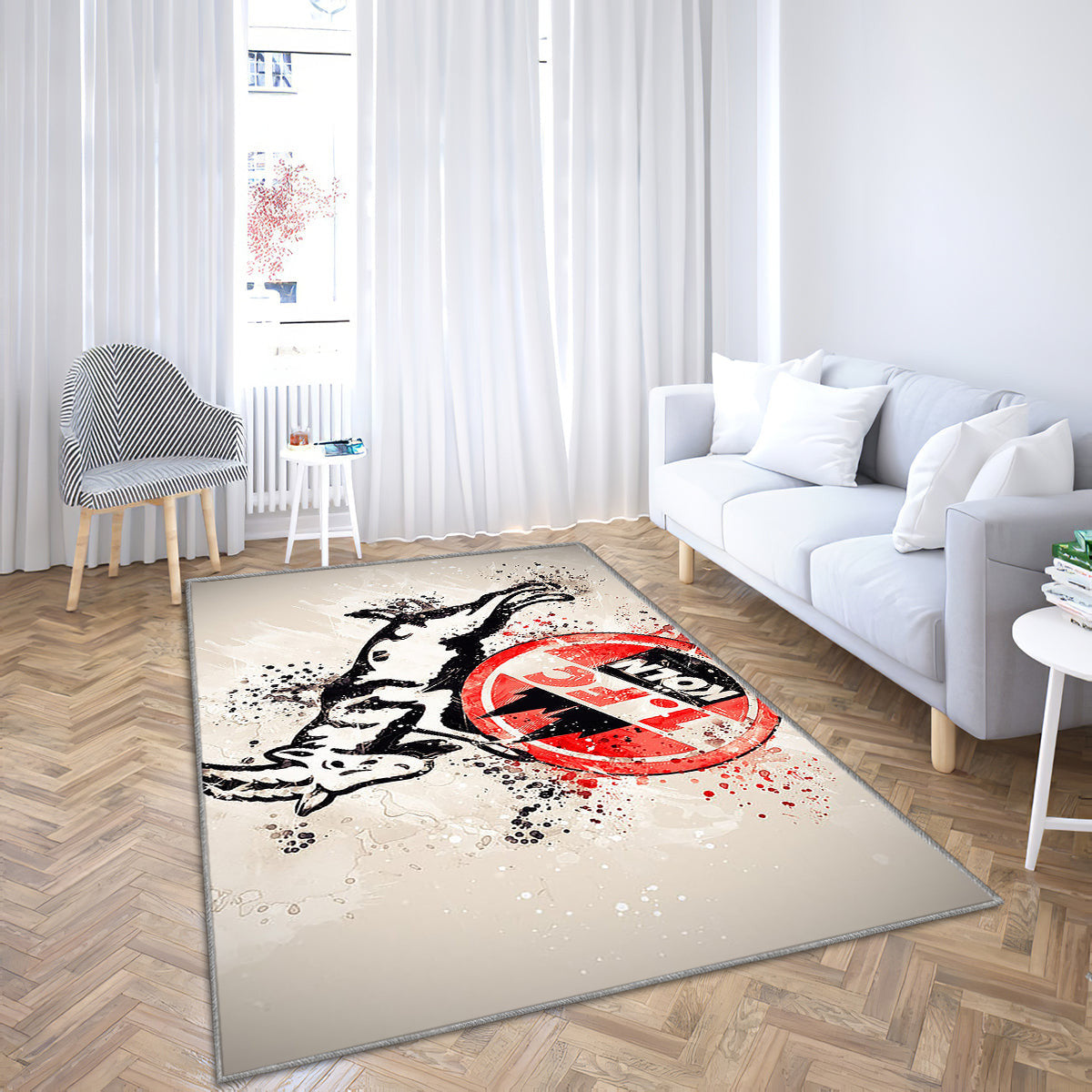 Fc Koln Paint Art Teppich, Teppiche - Emblem Outdoor Teppich, Teppich Wohnzimmer, Küchenteppich, Kinderzimmer, Modern