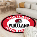 Hauptkreis Logo der Portland Trail Blazers Teppich Rund, Teppiche - Outdoor Teppich Rund, Teppich Wohnzimmer, Carpet, Rug