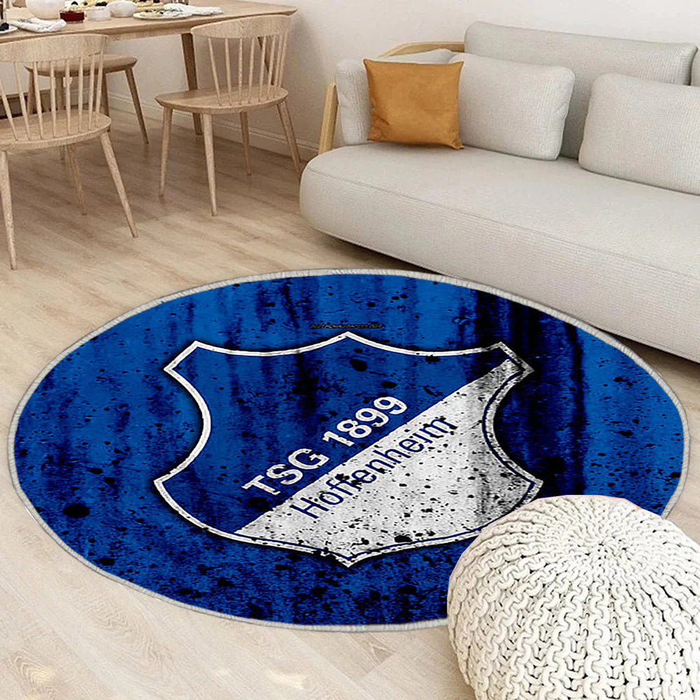 Fc Hoffenheim Teppich Rund, Teppiche - Bundesliga Outdoor Teppich Rund, Steineffekt Teppich Wohnzimmer, Carpet, Rug