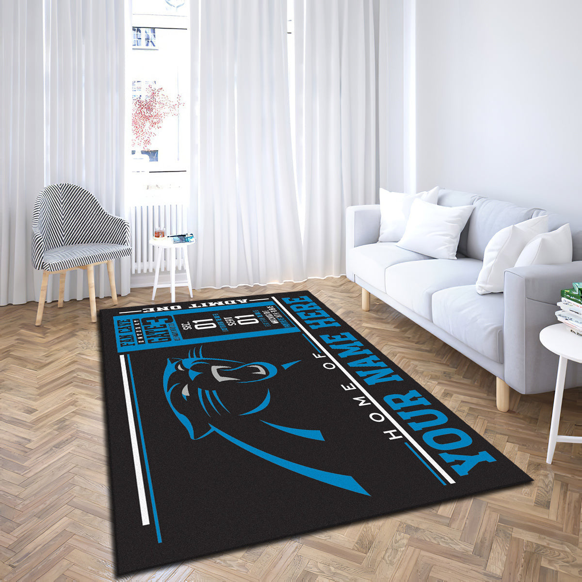 Carolina Panthers teppich, teppiche - Panther outdoor teppich, teppich wohnzimmer , Küchenteppich, kinderzimmer, modern