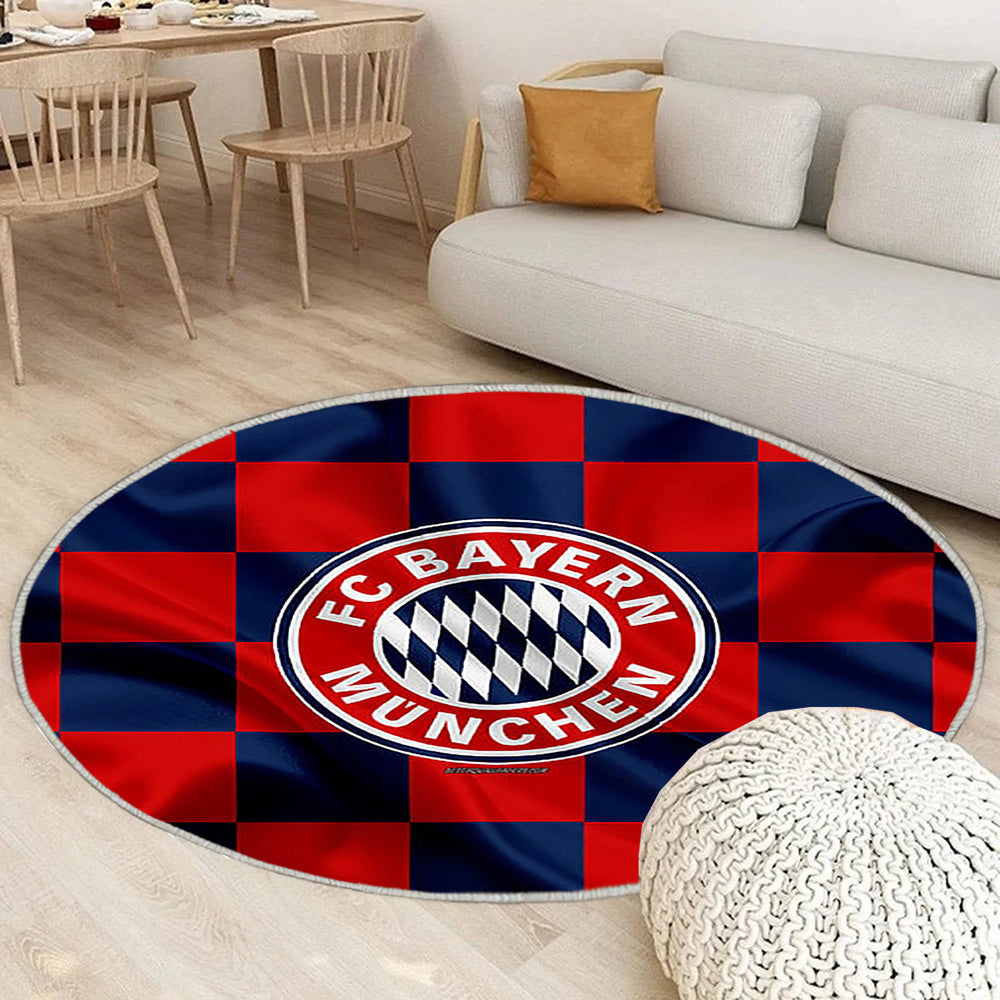 Fc Bayern München Teppich Rund, Teppiche - Rot Blau Karierte Flagge Outdoor Teppich Rund, Teppich Wohnzimmer, Carpet, Rug