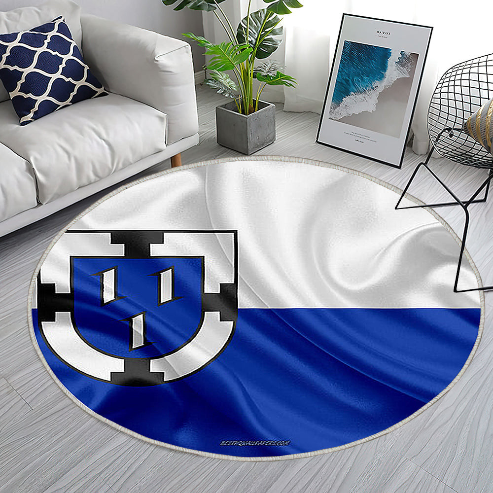 Bottrop Flagge In Seidenoptik Teppich Rund, Teppiche - Seidenfahne Outdoor Teppich Rund, Deutsche Stadt Teppich Wohnzimmer, Carpet, Rug