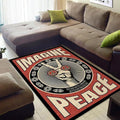 John Lennon Peace Imagine teppich, teppiche - outdoor teppich, teppich wohnzimmer, Küchenteppich, kinderzimmer, modern