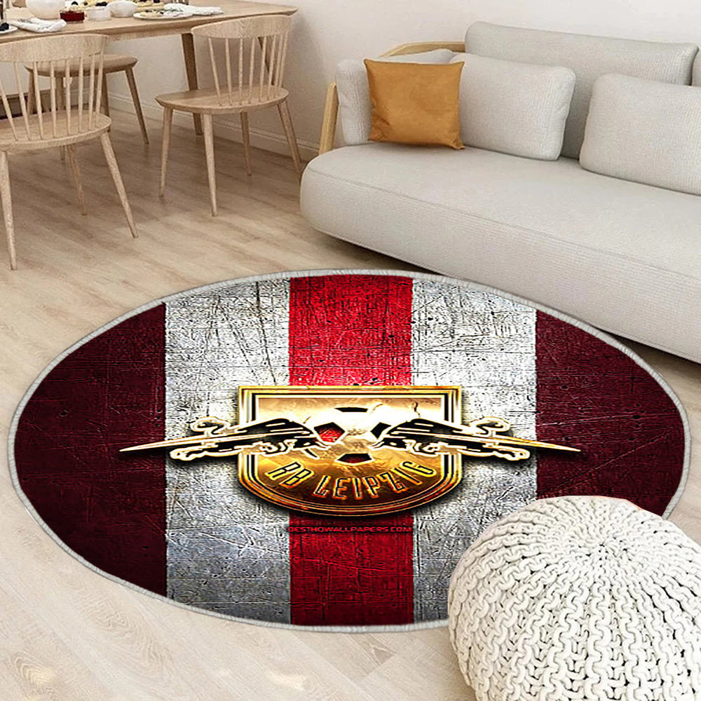 Rb Leipzig Teppich Rund, Teppiche - Golden Outdoor Teppich Rund, Bundesliga Teppich Wohnzimmer, Carpet, Rug