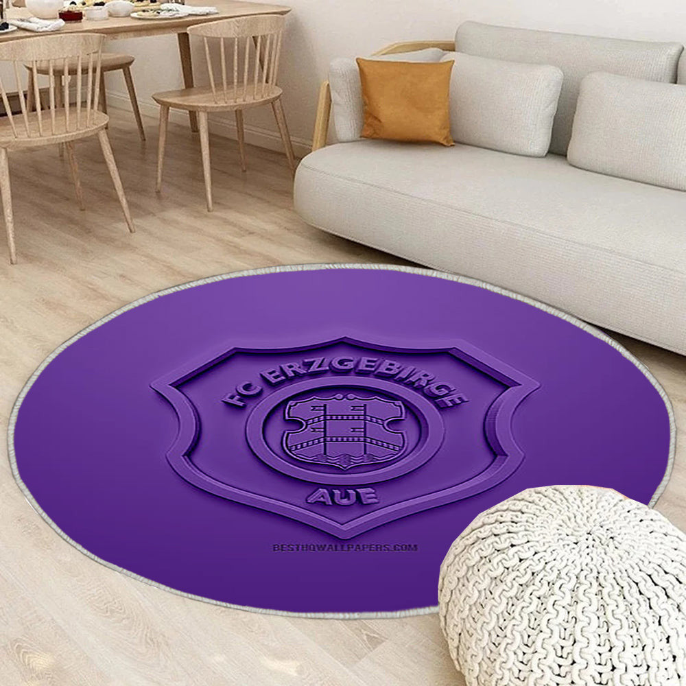 Fc Erzgebirge Aue Teppich Rund, Teppiche - Outdoor Teppich Rund, Violett Teppich Wohnzimmer, Carpet, Rug