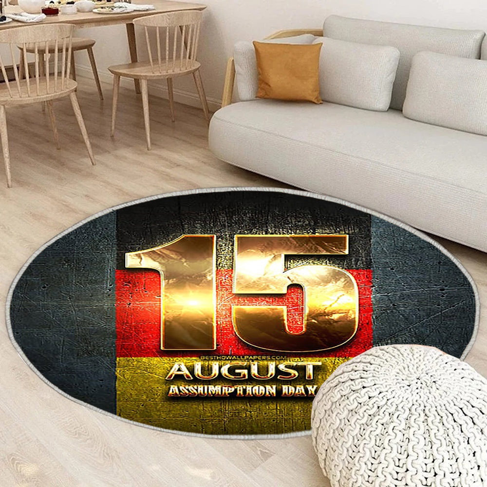 Deutschland Teppich Rund, Teppiche - Mariä Himmelfahrt Outdoor Teppich Rund, 44788 Teppich Wohnzimmer, Carpet, Rug