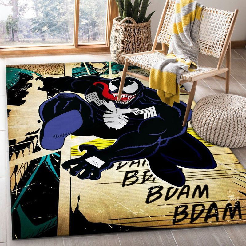 Venom Marvel 5 Teppich, Teppiche - Outdoor Teppich, Teppich Wohnzimmer, Küchenteppich, Kinderzimmer, Modern