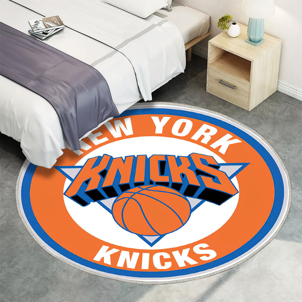 Kreislogo der New York Knicks Teppich Rund, Teppiche - Outdoor Teppich Rund, Teppich Wohnzimmer, Carpet, Rug