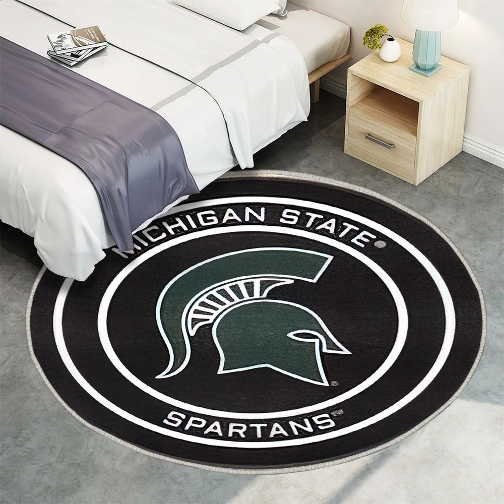 Hockey Puck Der Michigan State Spartans Teppich Rund, Teppiche - Outdoor Teppich Rund, Teppich Wohnzimmer, Carpet, Rug