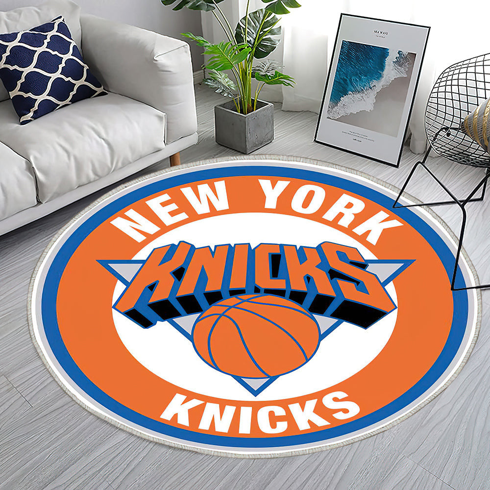 Kreislogo der New York Knicks Teppich Rund, Teppiche - Outdoor Teppich Rund, Teppich Wohnzimmer, Carpet, Rug