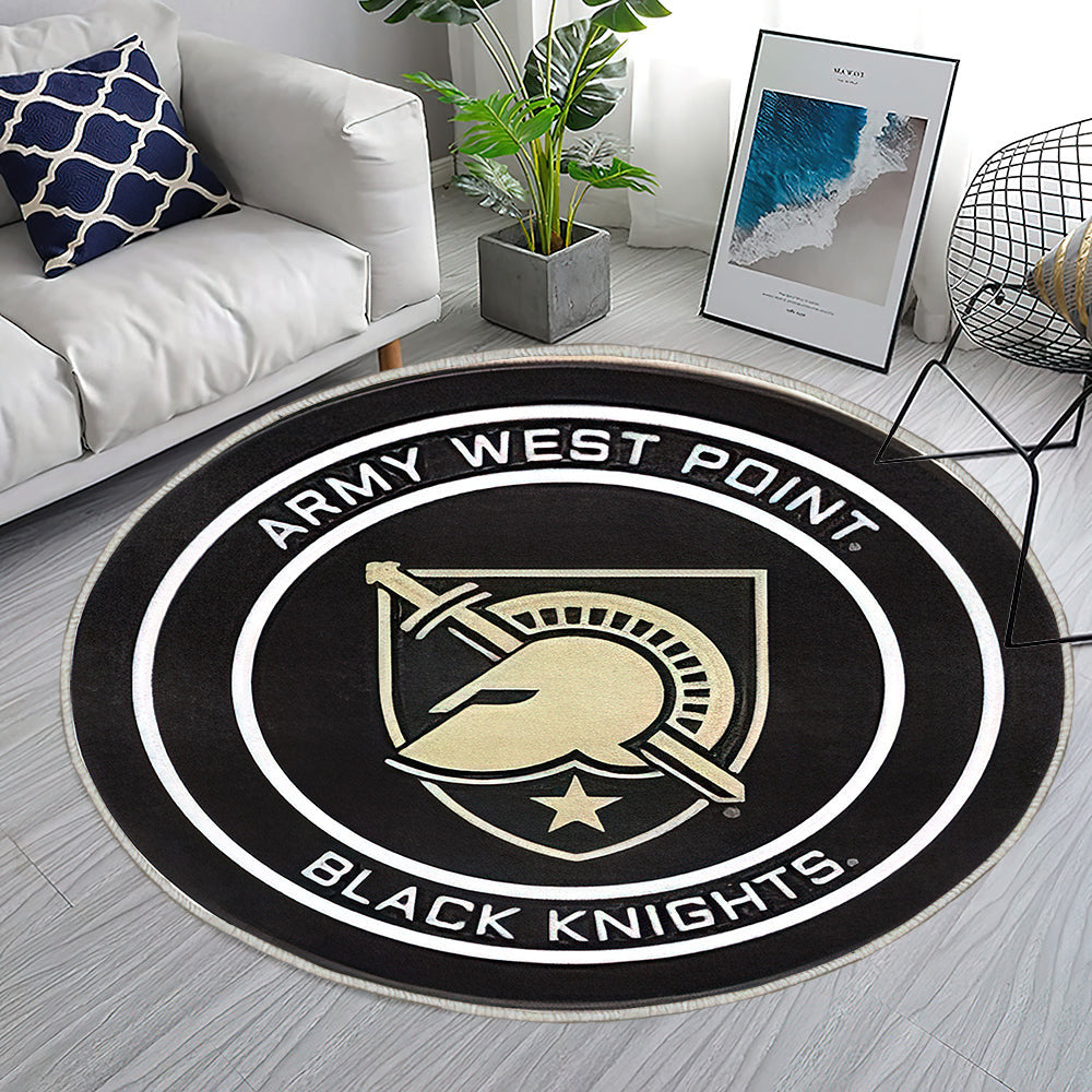Army West Point Black Knights Hockeypuck Teppich Rund, Teppiche - Outdoor Teppich Rund, Teppich Wohnzimmer, Carpet, Rug