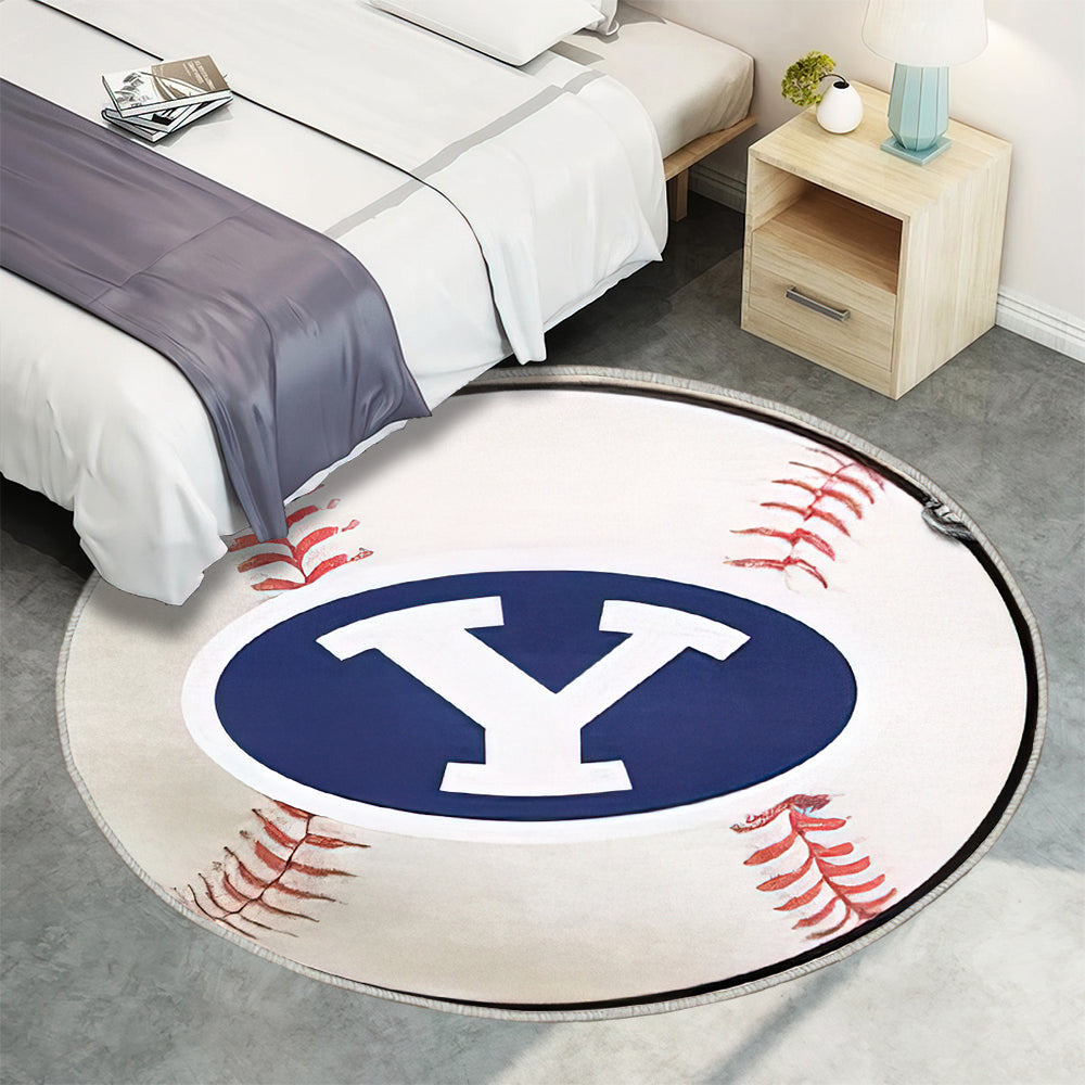 Bild von BYU Cougars Baseball Rug_6 Teppich Rund, Teppiche - Outdoor Teppich Rund, Teppich Wohnzimmer, Carpet, Rug