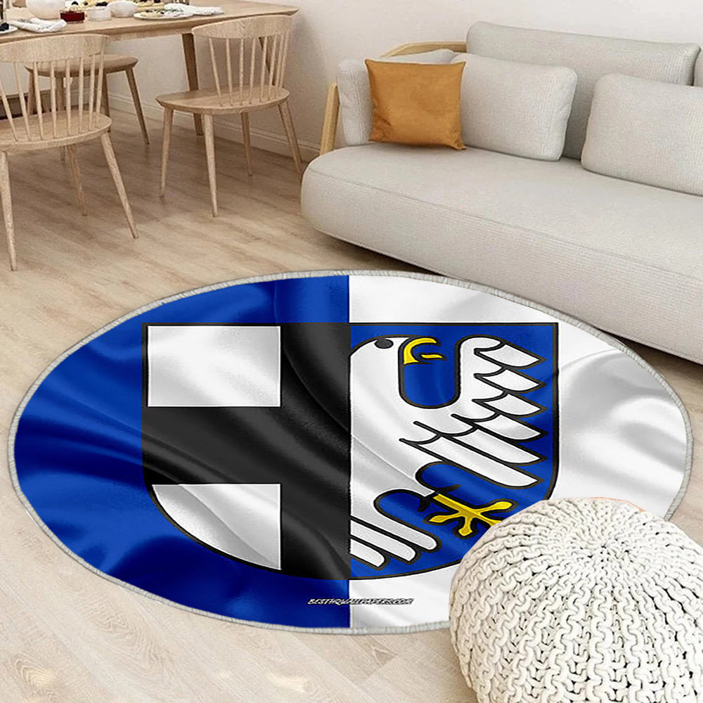 Balve Flag Seideneffekt Teppich Rund, Teppiche - Seidenfahne Outdoor Teppich Rund, Deutsche Stadt Teppich Wohnzimmer, Carpet, Rug