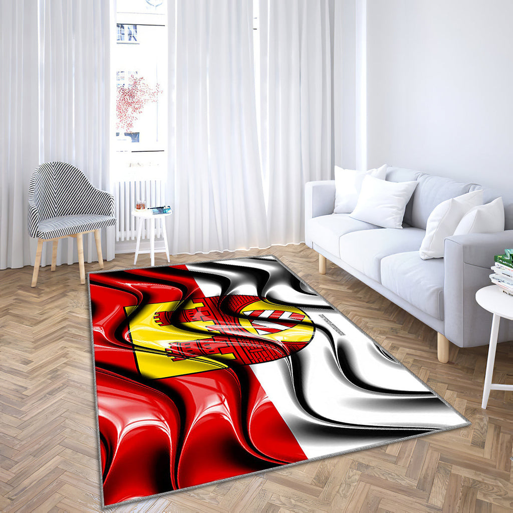 Bielefeld Flagge Städte Deutschlands Teppich, Teppiche – Europa Outdoor-Teppich, Wohnzimmerteppich, Küchenteppich, Kinderzimmer, Modern
