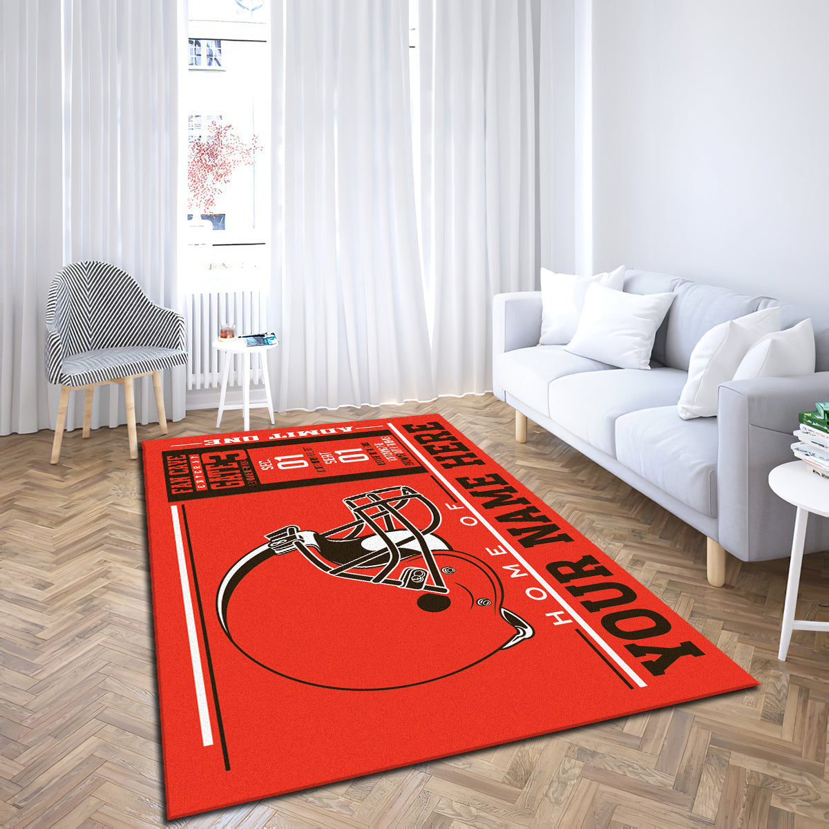 Cleveland Browns teppich, teppiche - Braun outdoor teppich, teppich wohnzimmer , Küchenteppich, kinderzimmer, modern