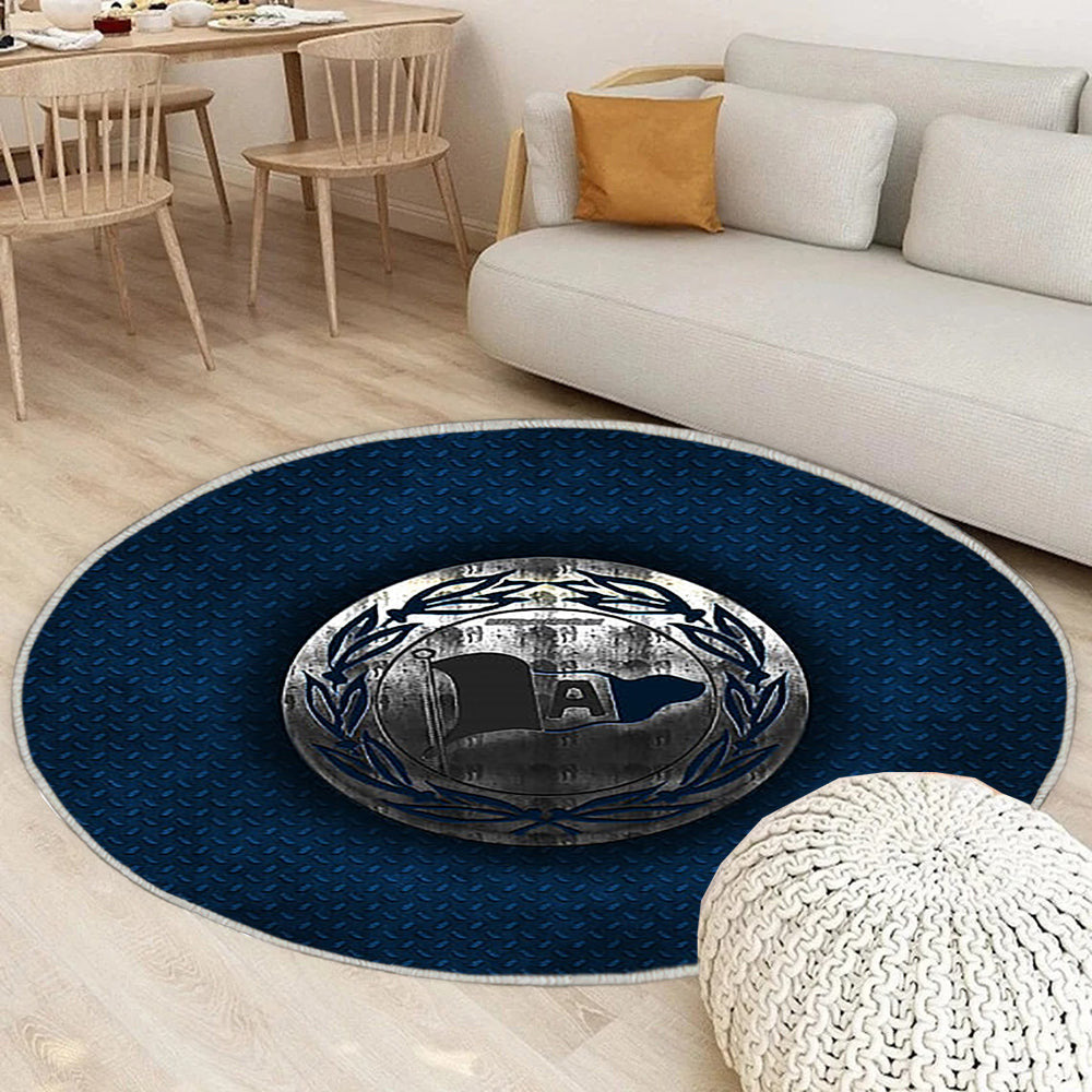 Fc Arminia Bielefeld Teppich Rund, Teppiche - Blaues Metall Outdoor Teppich Rund, Bundesliga 2 Teppich Wohnzimmer, Carpet, Rug