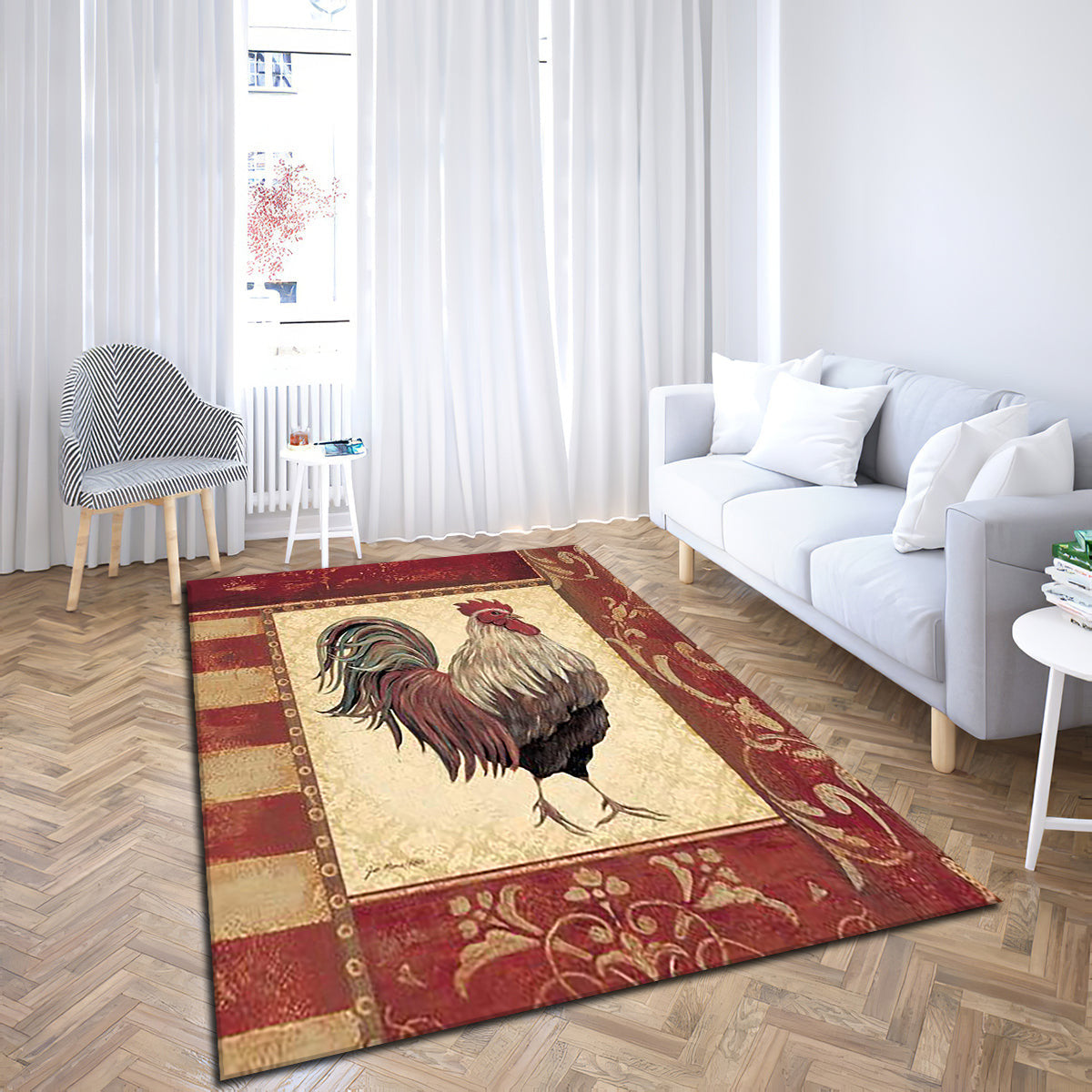 Rustic Rooster Rcdd81F46237 teppich, teppiche - rustikaler Hahn rcdd81f46237 outdoor teppich, teppich wohnzimmer , Küchenteppich, kinderzimmer, modern