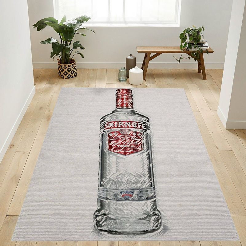 Wine Beverage Vodka Smirnoff Teppich, Teppiche - Outdoor Teppich, Teppich Wohnzimmer, Küchenteppich, Kinderzimmer, Modern