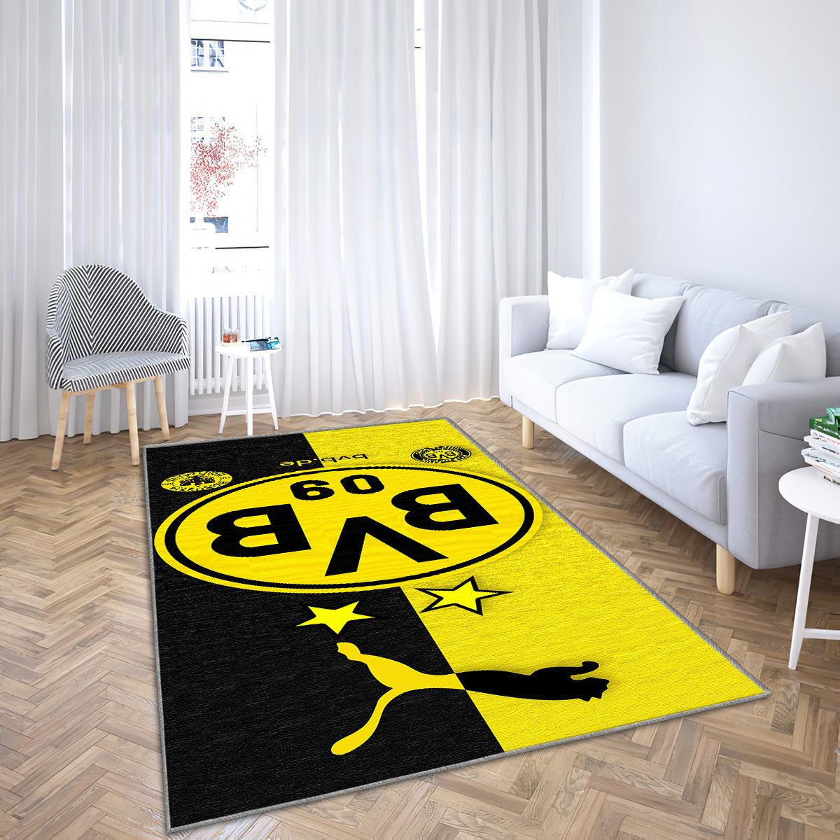 Dortmund Xs Max Teppich, Teppiche - Borussia Dortmund Outdoor-Teppich, Wohnzimmerteppich, Küchenteppich, Kinderzimmer, Modern