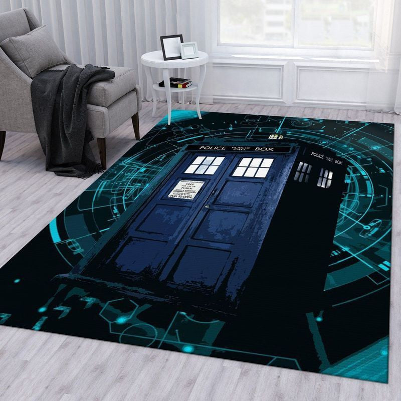 Time Machine Police Box Teppich, Teppiche - Outdoor Teppich, Teppich Wohnzimmer, Küchenteppich, Kinderzimmer, Modern