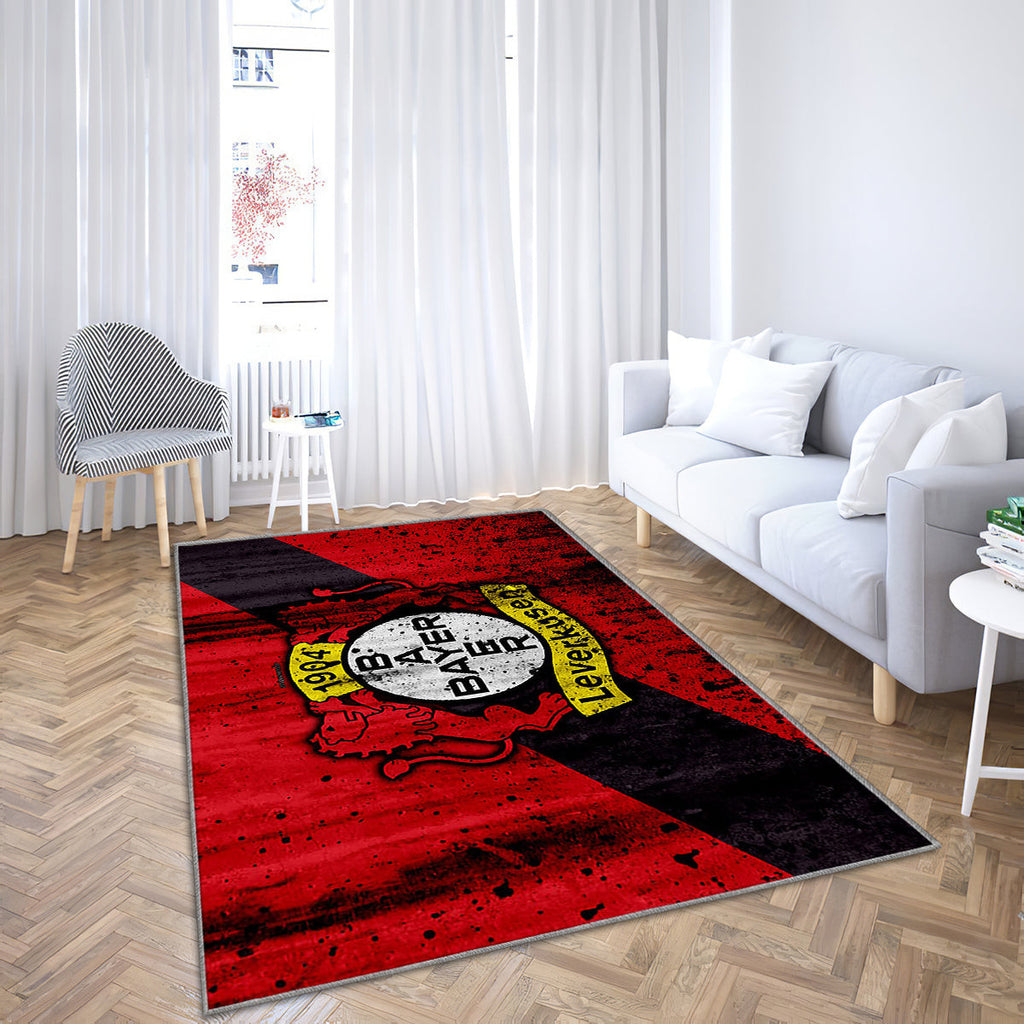 Fc Bayer 04 Leverkusen Logo Teppich, Teppiche - Bundesliga Outdoor Teppich, Teppich Wohnzimmer, Küchenteppich, Kinderzimmer, Modern
