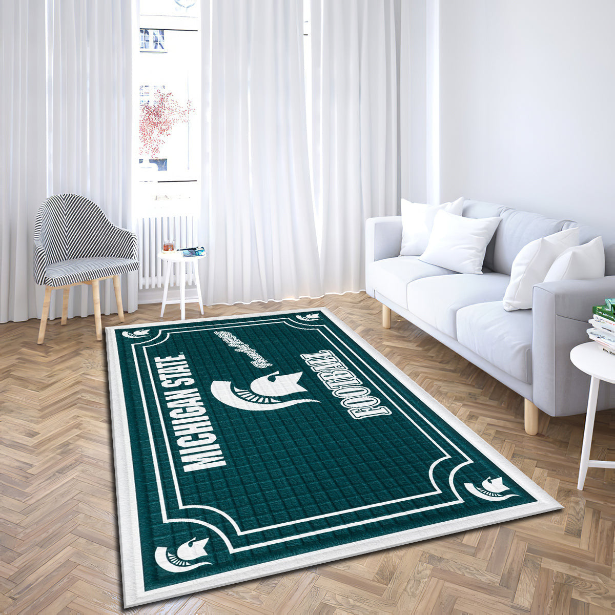 Michigan State Spartans Embossed teppich, teppiche - geprägt outdoor teppich, teppich wohnzimmer , Küchenteppich, kinderzimmer, modern