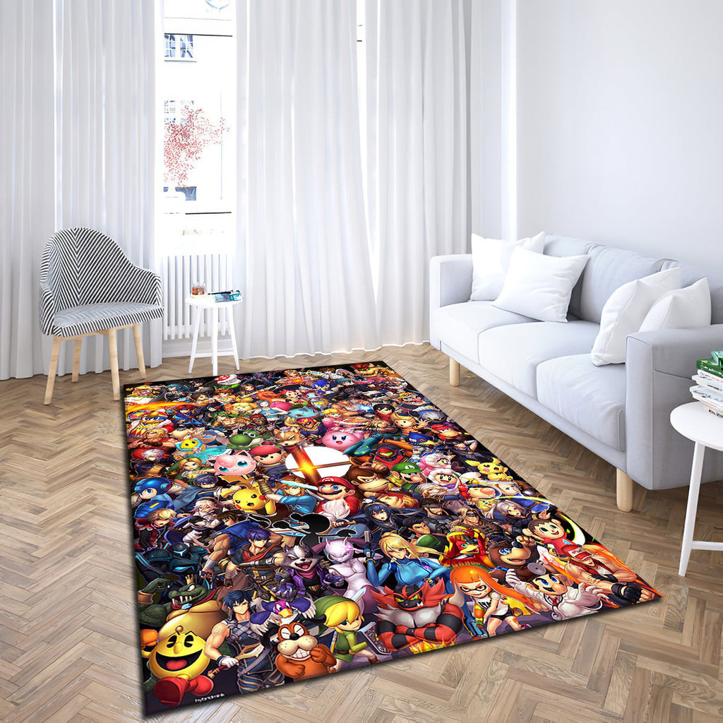 Nintendo All Character teppich, teppiche - nintendo alle charakter outdoor teppich, teppich wohnzimmer , Küchenteppich, kinderzimmer, modern