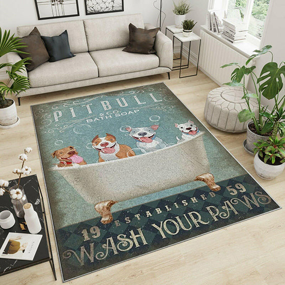 Pitbull teppich, teppiche - outdoor teppich, teppich wohnzimmer, Küchenteppich, kinderzimmer, modern