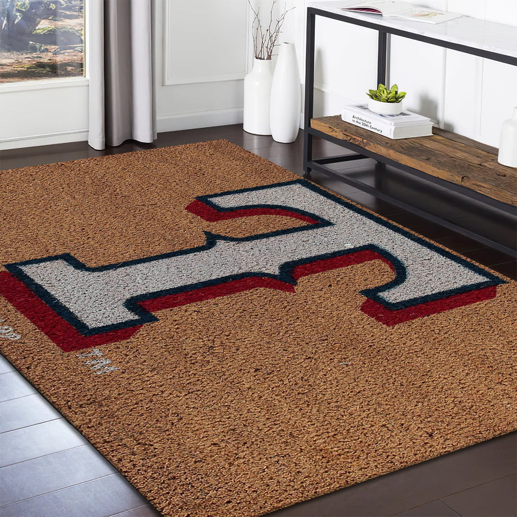 Texas Rangers Logo Coir teppich, teppiche - aus Kokosfaser outdoor teppich, teppich wohnzimmer , Küchenteppich, kinderzimmer, modern