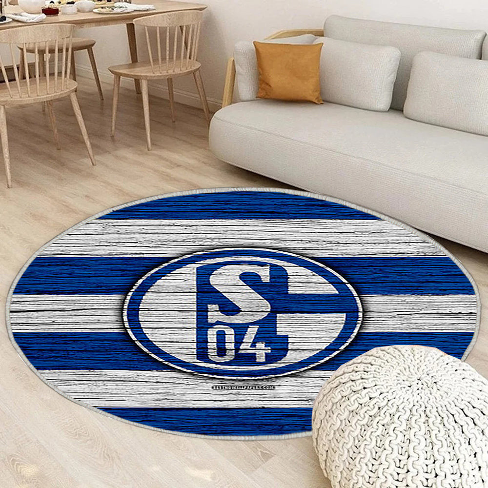 Schalke 04 Bundesliga Teppich Rund, Teppiche - Deutschland Outdoor Teppich Rund, Teppich Wohnzimmer, Carpet, Rug