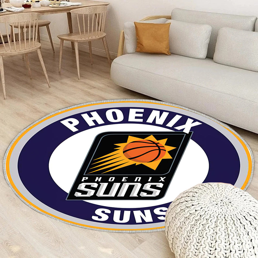 Phoenix Suns Kreis Logo Teppich Rund, Teppiche - Outdoor Teppich Rund, Teppich Wohnzimmer, Carpet, Rug