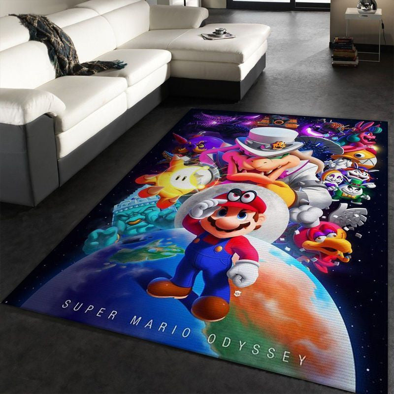 Super Mario Odyssey Video Game Teppich, Teppiche - Outdoor Teppich, Teppich Wohnzimmer, Küchenteppich, Kinderzimmer, Modern