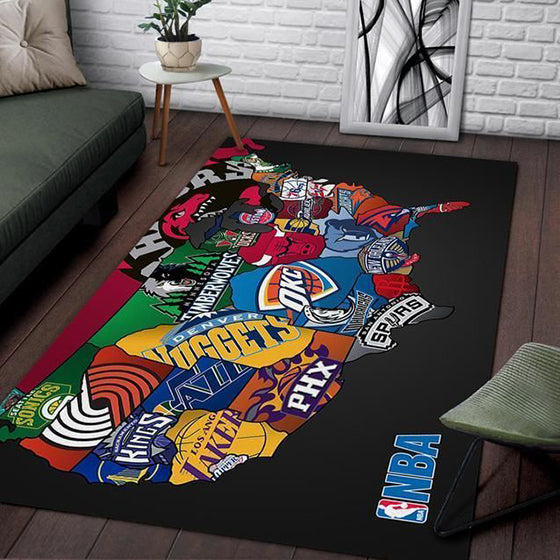 Nba Sport Teams Map teppich, teppiche - outdoor teppich, teppich wohnzimmer, Küchenteppich, kinderzimmer, modern