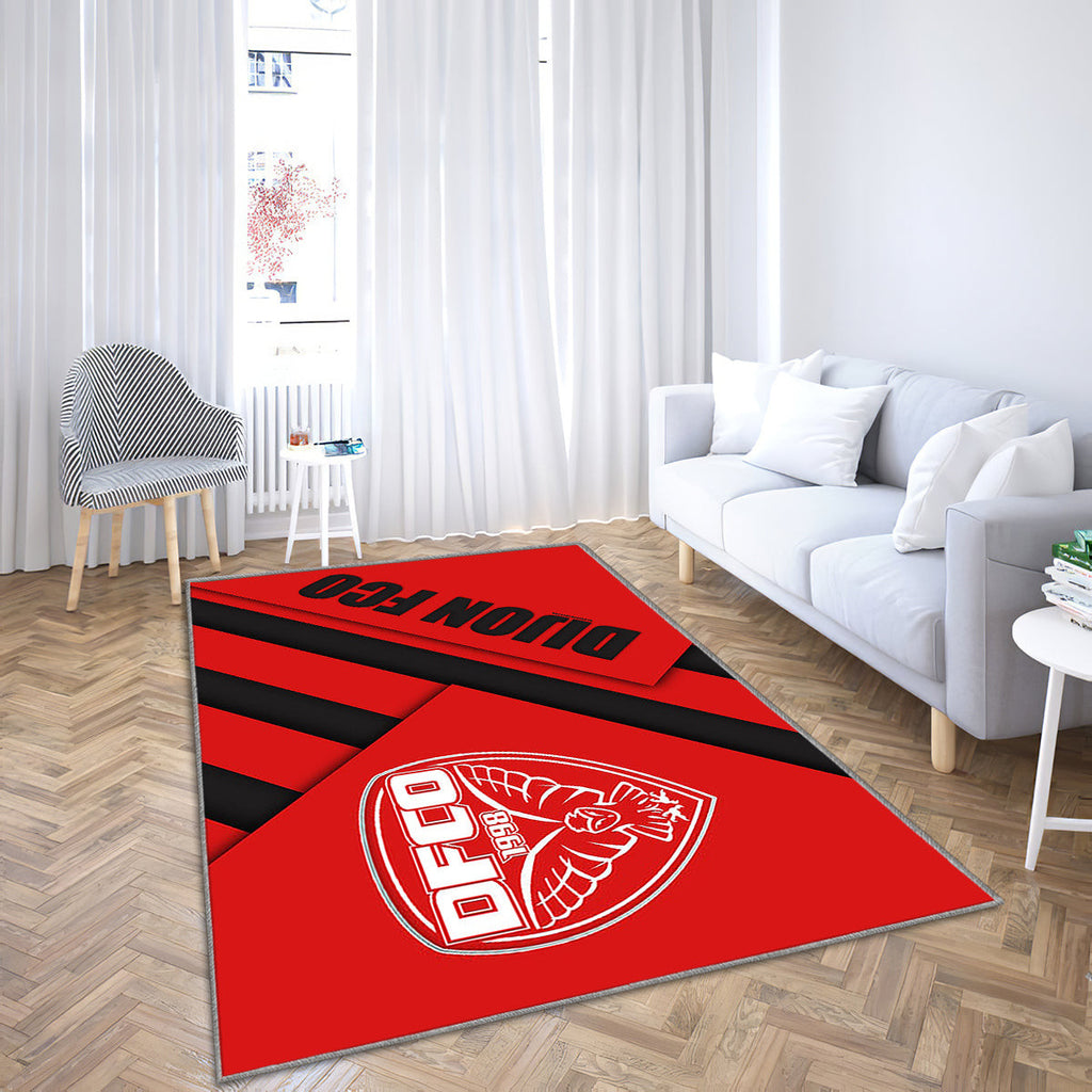 Dijon FCO Material Design Teppich, Teppiche – Ligue 1 Outdoor-Teppich, Wohnzimmerteppich, Küchenteppich, Kinderzimmer, Modern