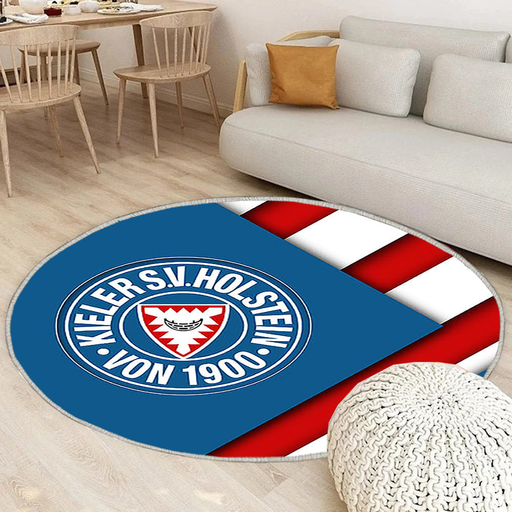 Holstein Kiel Fc Teppich Rund, Teppiche - Deutscher Fußballverein Outdoor Teppich Rund, Material Design Teppich Wohnzimmer, Carpet, Rug