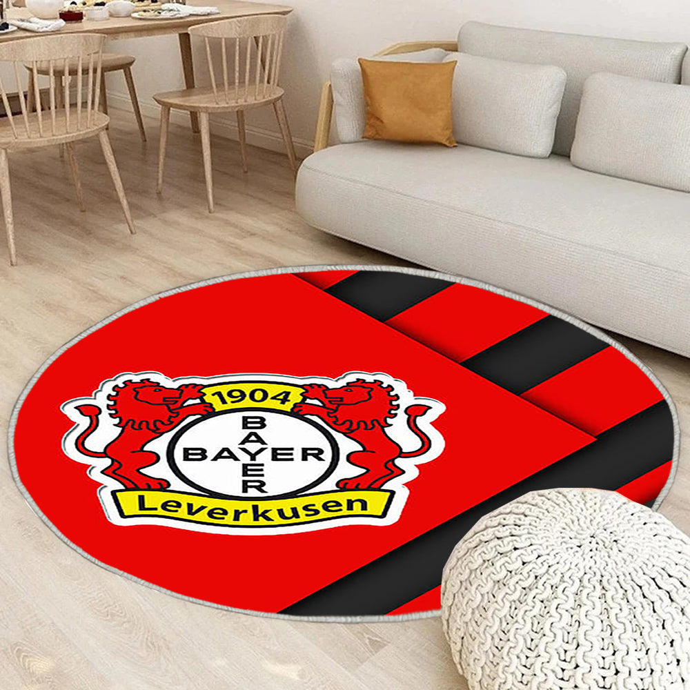 Bayer 04 Leverkusen Teppich Rund, Teppiche - Fc Materialdesign Outdoor Teppich Rund, Schwarze Und Rote Abstraktion Teppich Wohnzimmer, Carpet, Rug