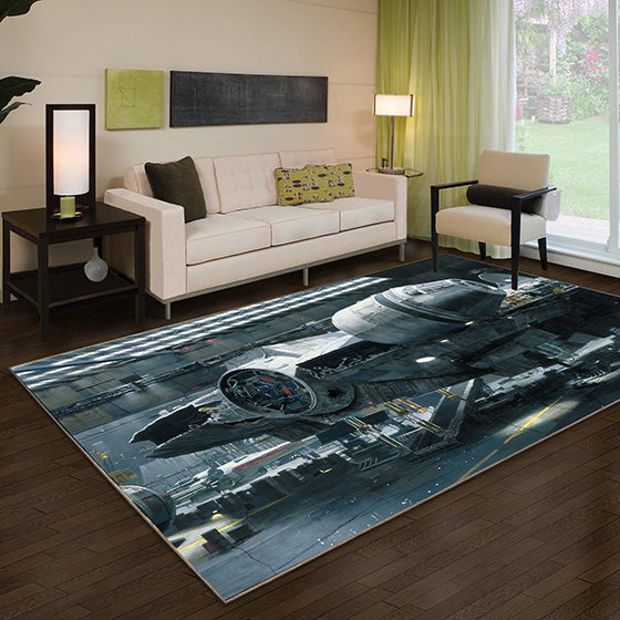 Sw Millennium Falcon teppich, teppiche - outdoor teppich, teppich wohnzimmer, Küchenteppich, kinderzimmer, modern