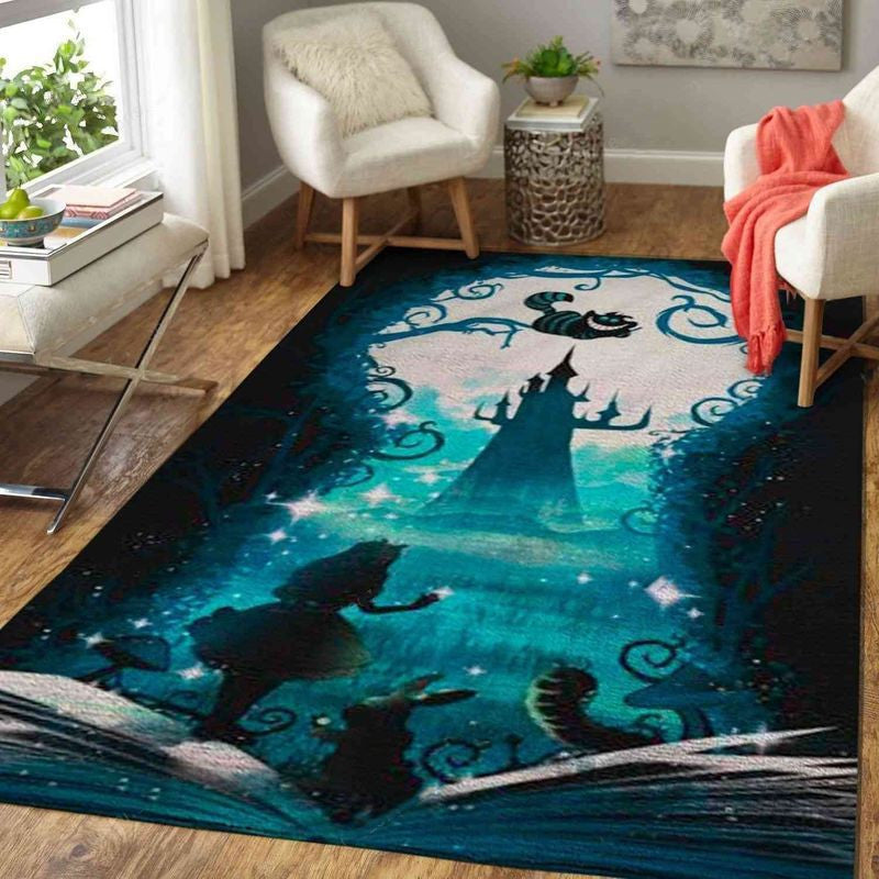 Book Of Wonderland Alice In Wonderland Teppich, Teppiche - Outdoor Teppich, Teppich Wohnzimmer, Küchenteppich, Kinderzimmer, Modern