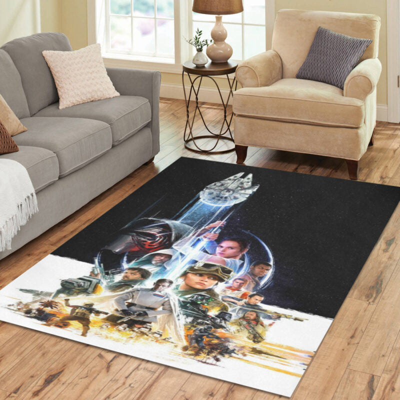 Star Wars 11002 Teppich, Teppiche - Outdoor Teppich, Teppich Wohnzimmer, Küchenteppich, Kinderzimmer, Modern