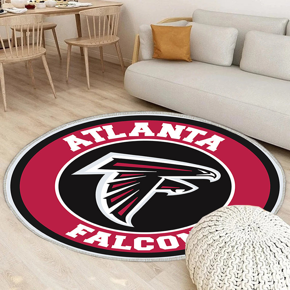 Atlanta Falcons Kreis Logo Teppich Rund, Teppiche - Outdoor Teppich Rund, Teppich Wohnzimmer, Carpet, Rug